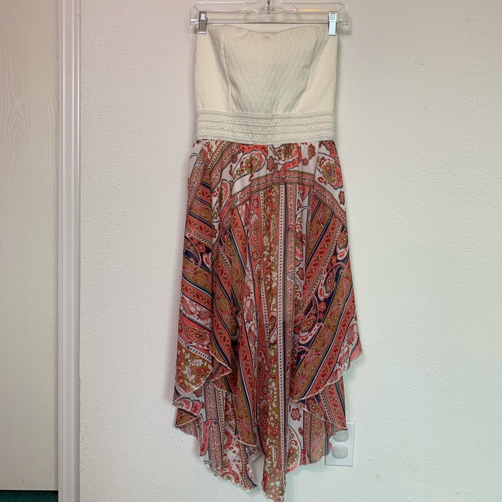 Rue 21 strapless paisley handkerchief dress